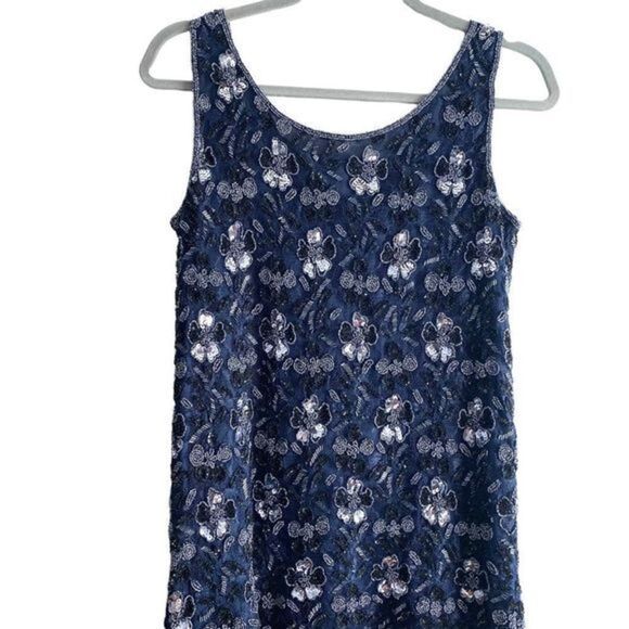 ADRIANNA PAPELL Evening Sequin Beaded‎ Blouse VINTAGE - Picture 4 of 4